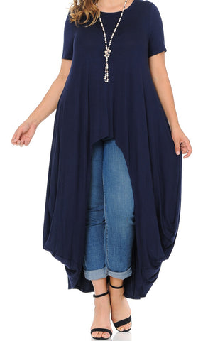 Plus Size High-Low Maxi Top