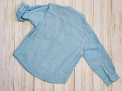 Sky Blue Collarless Button-Down - Preemies, Babies & Kids Boutique