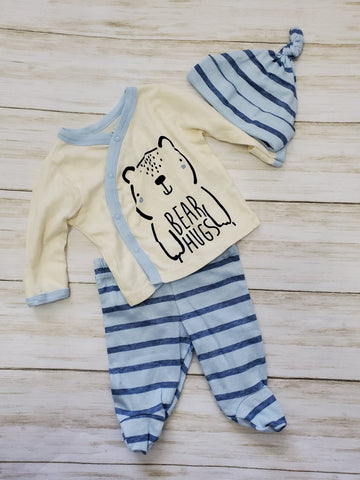 Bear Hug 3Pc - Babydress - Baby Clothing Set - Bear Hug Set