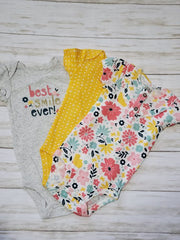 Smiley 3pc Onesie Set