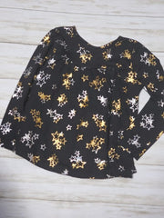 Star Printed Long Sleeve Shirt - girl’s soft dress - Tops - T-Shirt - Baby Girls Top