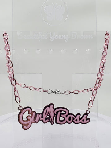 Girl Boss Charm Necklace