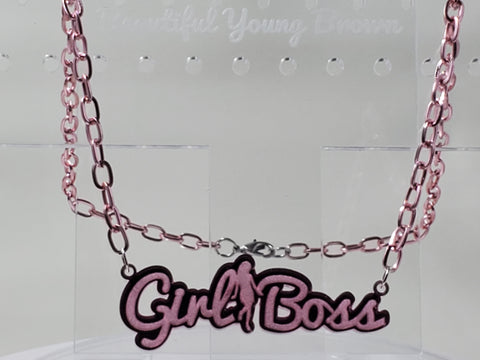 Girl Boss Charm Necklace