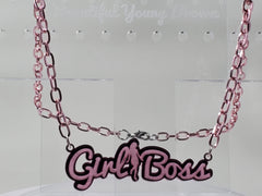 Girl Boss Charm Necklace