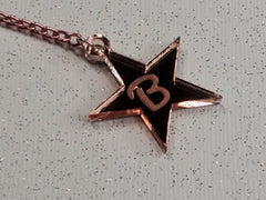 Crystal Star Initial Necklace