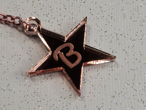 Crystal Star Initial Necklace