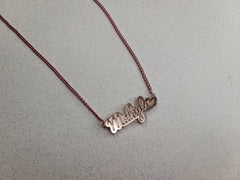 3D Nameplate Pendant Necklace