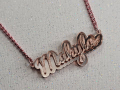 3D Nameplate Pendant Necklace