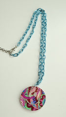 Smile Project Mauve Paisley Necklace