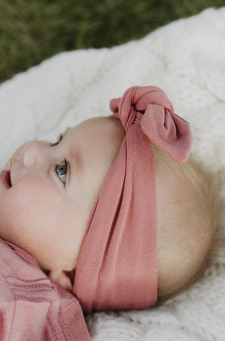 Pink Knot Bow Headband