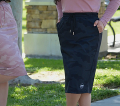 Black Camo Athletic Skirt(hidden leggings)