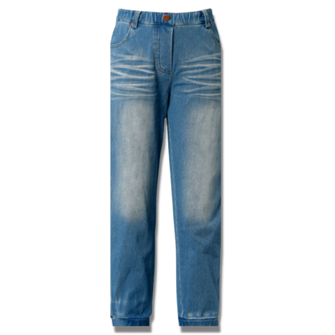 Washed Denim-Like Joggers