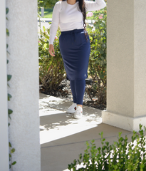 Navy Athletic Skirts(long leggings)