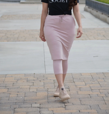 Pink Athletic Skirt(long leggings)