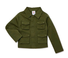 Olive Utility Jacket - SWEATER  - Kids Jacket  -   Jacket