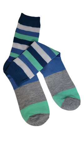 Summer Blues Thick Line Sock