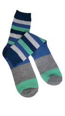 Summer Blues Thick Line Sock