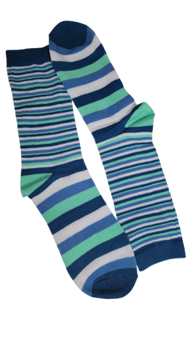 Summer Blues Thin Line Sock